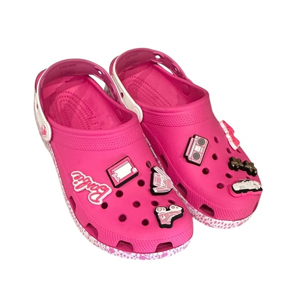 Crocs Unisex-Adult Barbie Classic Clogs Shoes NWOB Size W 11 M 9 - Picture 3 of 9